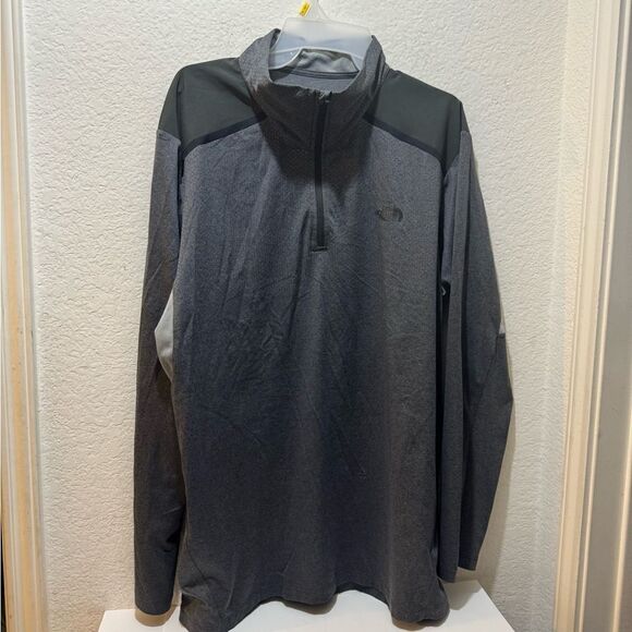 North Face Mountain Athletics FlashDry-XD 1/4 Zip Pullover Men XL  Gray Black - Picture 1 of 7